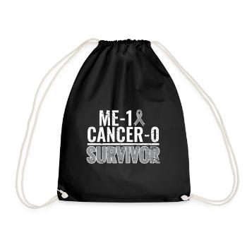 Gehirntumor Hirntumor Krebs Survivor Chemo Krebs - Turnbeutel - Schwarz - Vorne