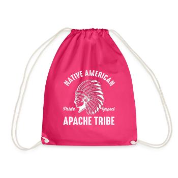 Apache Tribe Native American Indian USA Indianer - Turnbeutel - Fuchsia - Vorne