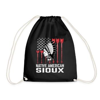 Sioux Tribe Native American Indian Indianer - Sac de sport léger - noir - Devant