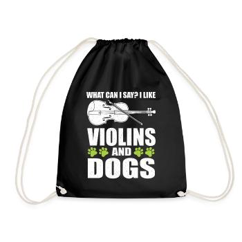 Violon violon instrument chien orchestre - Sac de sport léger - noir - Devant