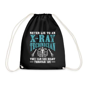 Radiologist RAD Technician Xray Tech Radiology - Drawstring Bag - black - Front