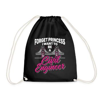 Civil Engineer Civil Engineering Bridge Concrete Construction - Drawstring Bag - black - Front