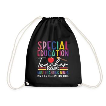Special Education Special Education Teacher School - Drawstring Bag - black - Front