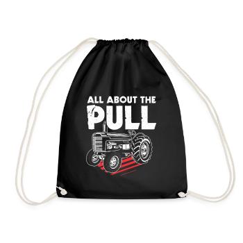 Tractor Pulling Tractor Trekker Farmer Farmer - Drawstring Bag - black - Front
