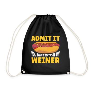 Hotdog Saucisse viennoise Saucisses fast-food - Sac de sport léger - noir - Devant