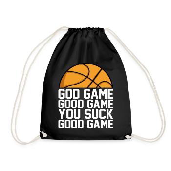God Game Good Game You Suck Good Game Spruch - Turnbeutel - Schwarz - Vorne