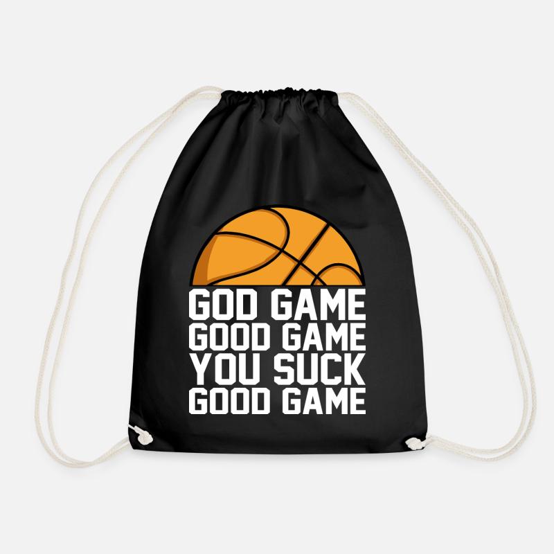 God Game Good Game You Suck Good Game Saying - Drawstring Bag - black