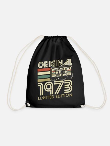 Original 1973 Vintage Jahrgang Geburtstag Retro - Turnbeutel - Schwarz