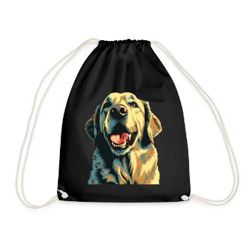 Labrador Dogs Maman et Labfather Papa Golden - Sac de sport léger - noir - Devant