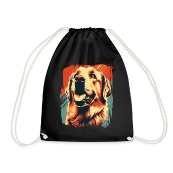 Labrador Dogs Maman et Labfather Papa Golden - Sac de sport léger - noir - Devant