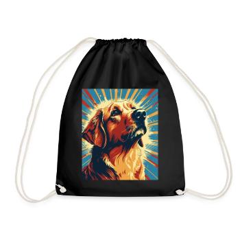 Labrador Dogs Maman et Labfather Papa Golden - Sac de sport léger - noir - Devant