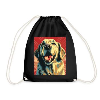 Labrador Dogs Maman et Labfather Papa Golden - Sac de sport léger - noir - Devant