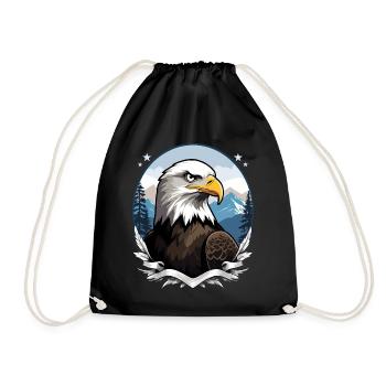 Pygargue à tête blanche - Sac de sport léger - noir - Devant