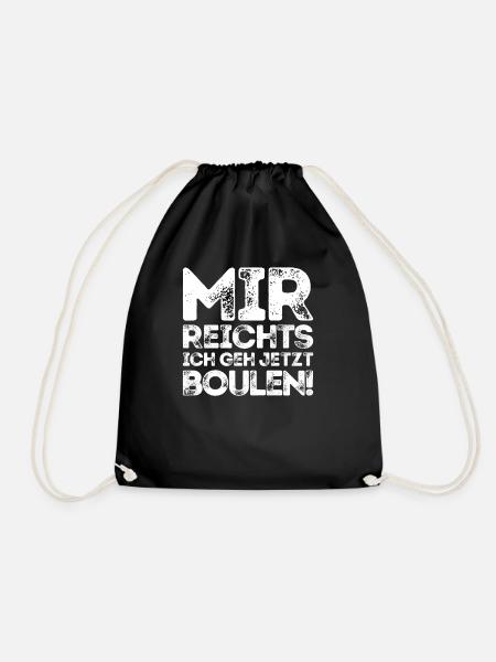 Mir reichts ich geh jetzt boulen! Boulespieler - Turnbeutel - Schwarz