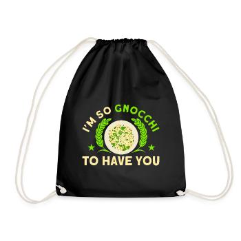 Noodles Noodle Lover Lasagna Spaghetti Gift - Drawstring Bag - black - Front