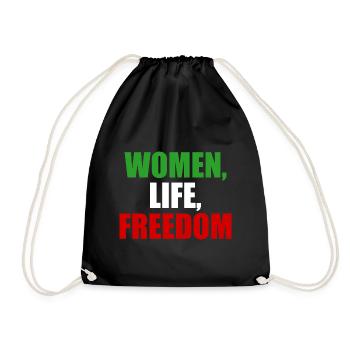 femmes vie liberté révolution iranienne - Sac de sport léger - noir - Devant
