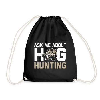 Posez-moi des questions sur la chasse au cochon Boar Hunter - Sac de sport léger - noir - Devant