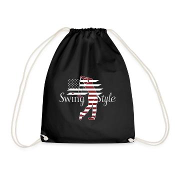 Swing Style Golf Golfing USA - Turnbeutel - Schwarz - Vorne