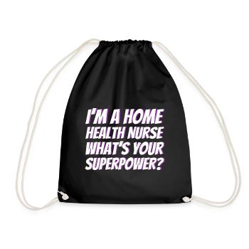 Health Assistance Home Nursing Nurse - Drawstring Bag - black - Front