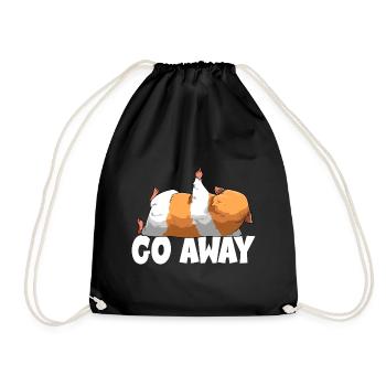 Go Away Meerschweinchen - Turnbeutel - Schwarz - Vorne