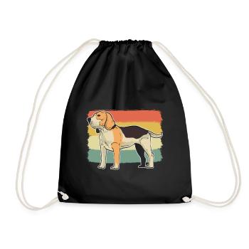 Netter Beagle Hundehalter - Turnbeutel - Schwarz - Vorne
