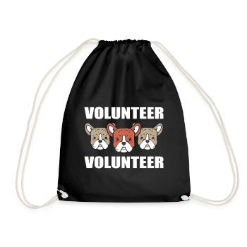 Volunteer Tierretter - Turnbeutel - Schwarz - Vorne
