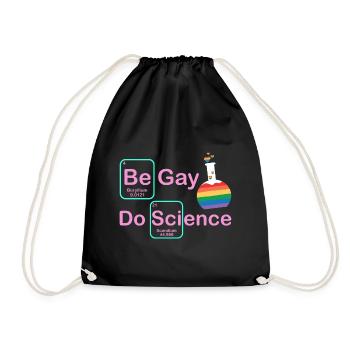 Be Gay Do Science Humour LGBT et Chimie - Sac de sport léger - noir - Devant