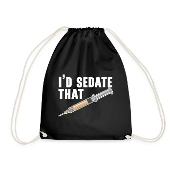 I would numb this nurse anesthesia - Drawstring Bag - black - Front