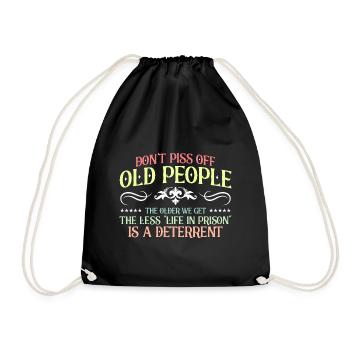 Personnes âgées Grand-père sarcastique - Sac de sport léger - noir - Devant