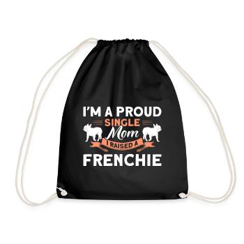 Frenchie Bulldog Français Bulldog Cadeau - Sac de sport léger - noir - Devant