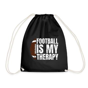 Le football est ma thérapie Le football américain - Sac de sport léger - noir - Devant