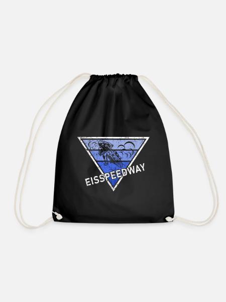 Retro Eisspeedway I Motorradfahrer Biker Motorrad - Turnbeutel - Schwarz