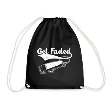 Get Faded Barbershop Haircut Hairstyle Barber - Drawstring Bag - black - Front