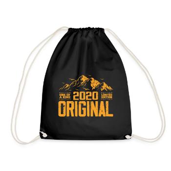 Vintage 2020 Geburtstagsgeschenk - Retro 2020 - Turnbeutel - Schwarz - Vorne