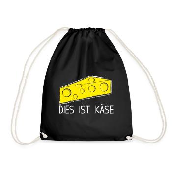 Dies ist Käse - Turnbeutel - Schwarz - Vorne