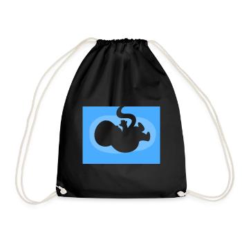 Baby Ultraschall Arzt - Turnbeutel - Schwarz - Vorne