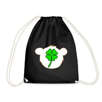 Heureux ours mignons trèfle - Sac de sport léger - noir - Devant