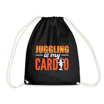 Jonglierbälle Zirkus Jongleur - Turnbeutel - Schwarz - Vorne