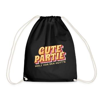 Good game - wood in front of the hut - Drawstring Bag - black - Front