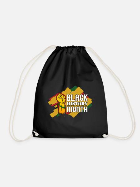 Black History Month Black History - Drawstring Bag - black