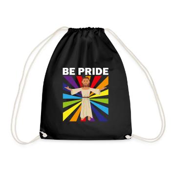Fierté, arc en ciel, Jésus, l'amour est amour, gay, LGBT - Sac de sport léger - noir - Devant