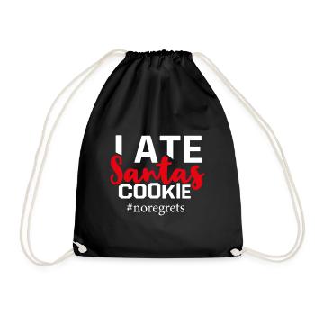 Père Noël, Biscuit, Noël, Père Noël - Sac de sport léger - noir - Devant