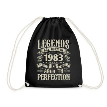 Né en 1983 Legends Vintage Birthday - Sac de sport léger - noir - Devant