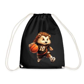 Hérisson de basket-ball - Sac de sport léger - noir - Devant