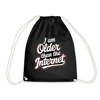 I Am Older Than The Internet 12 - Turnbeutel - Schwarz - Vorne