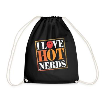 I Love Hot Nerds 22 - Turnbeutel - Schwarz - Vorne