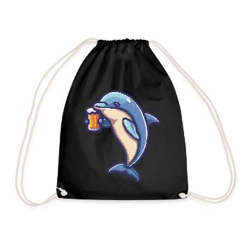Bière Delfin Pixel - Sac de sport léger - noir - Devant