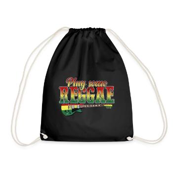 Jouer du reggae / guitare, musique, Jamaïque - Sac de sport léger - noir - Devant