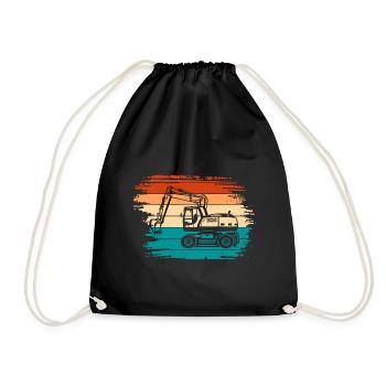 Excavatrice - Sac de sport léger - noir - Devant