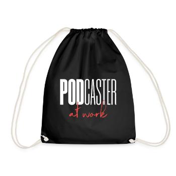 Podcaster Podcast at work - Drawstring Bag - black - Front